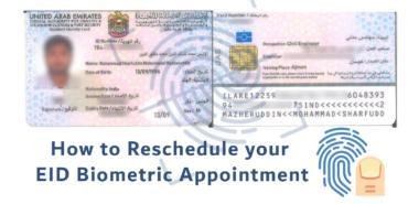  How to Reschedule your EID Biometric Appointment [Updated]